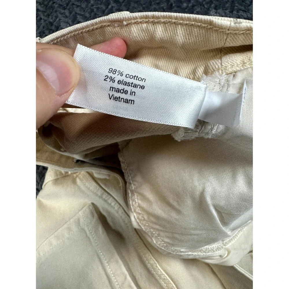 Lane Bryant Jeans Womens 24 Beige Stretch All Day Comfort Signature Fit Wide Leg